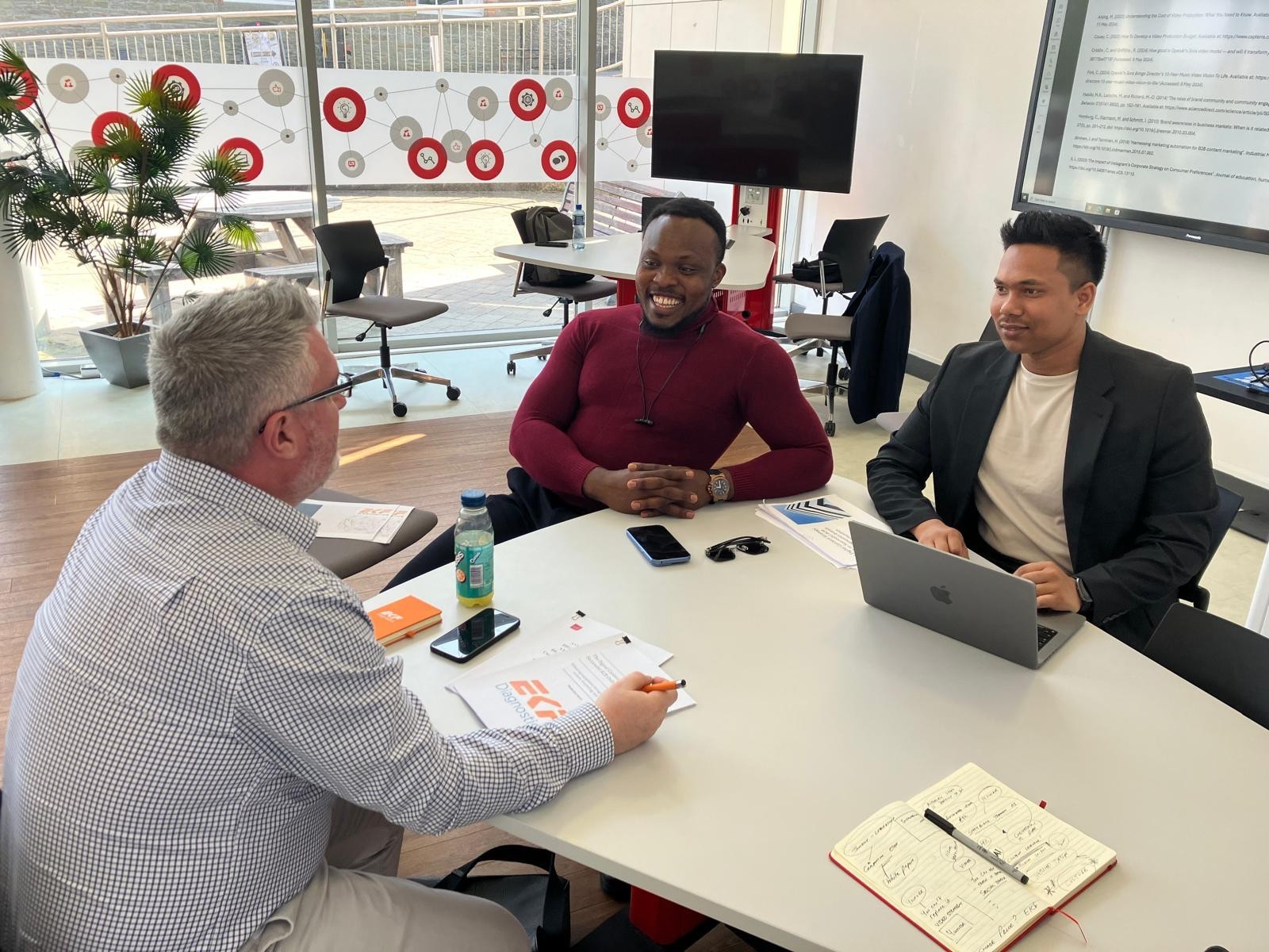 Calon AI team working with a client