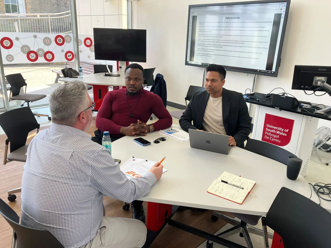 A working session at the University of South Wales